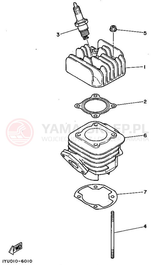 Schemat "cylinder" do Yamaha SH50MA/SH50A