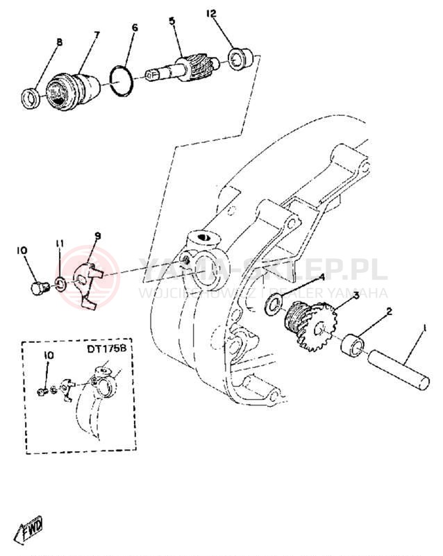 Schemat "Tryby licznika" do Yamaha DT175B