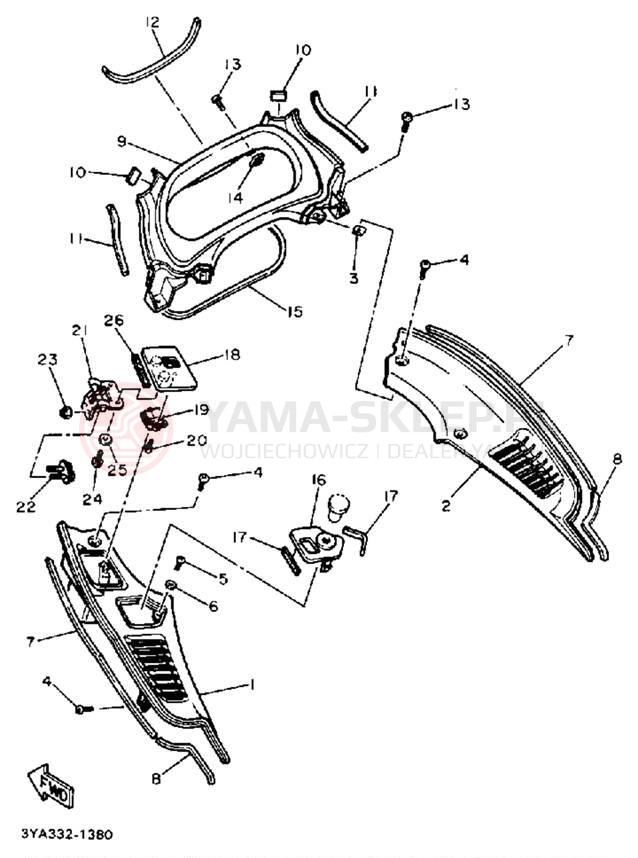 Schemat "elementy nadwozia" do Yamaha FJ1200D/FJ1200DC