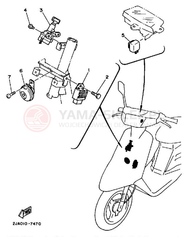 Schemat "układ elektryczny" do Yamaha JOG CG50W