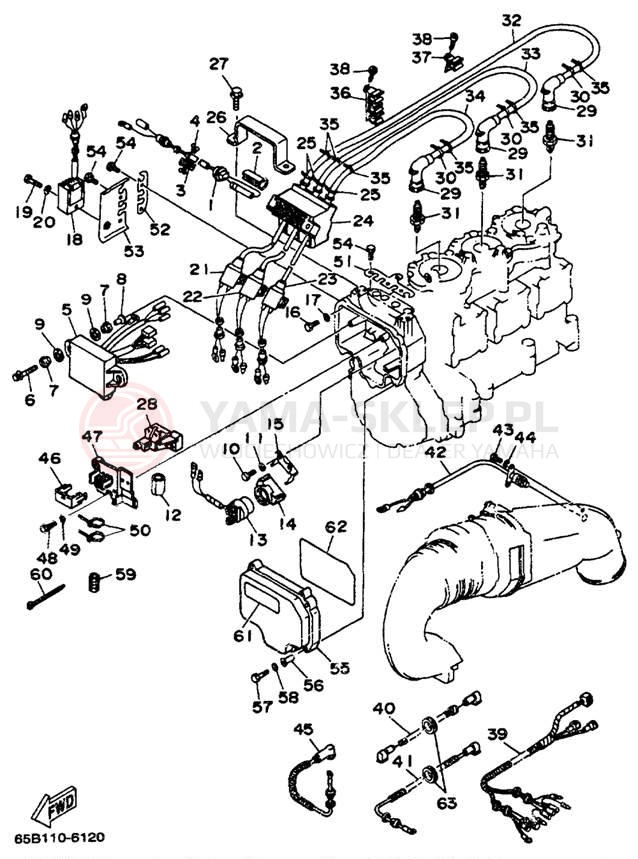 Schemat "układ elektryczny" do Yamaha EXCITER EXT1100W