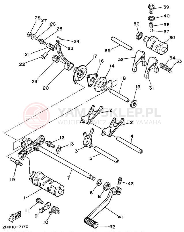Schemat "Wodziki, automat" do Yamaha BIG BEAR 4WD YFM350FWT