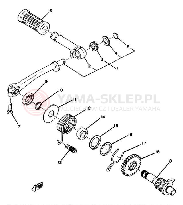 Schemat "rozrusznik" do Yamaha YZ80F