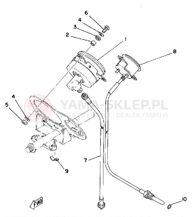 Schemat "licznik" do Yamaha TZ250F