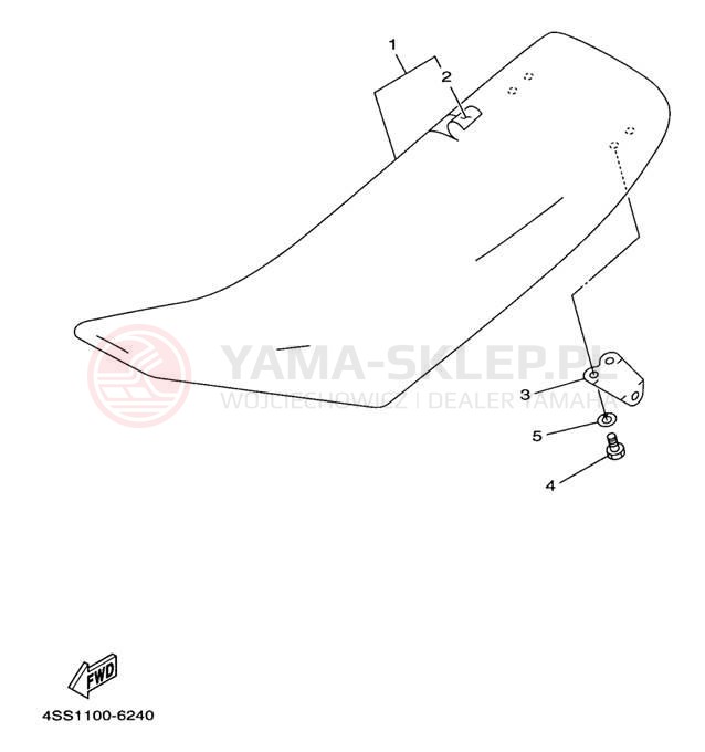 Schemat "siedzenie" do Yamaha COMPETITION YZ250J1