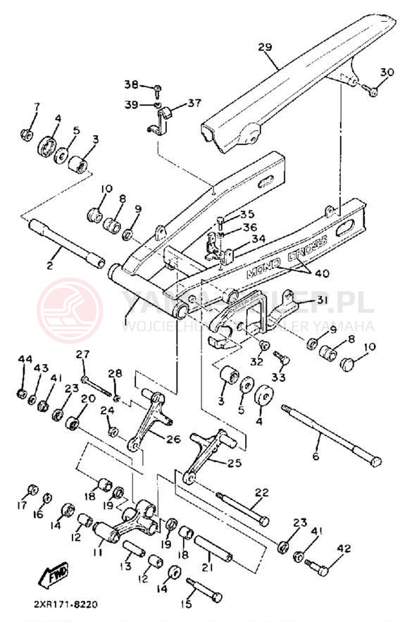 Schemat "wahacz" do Yamaha FZ600UC/FZ600U