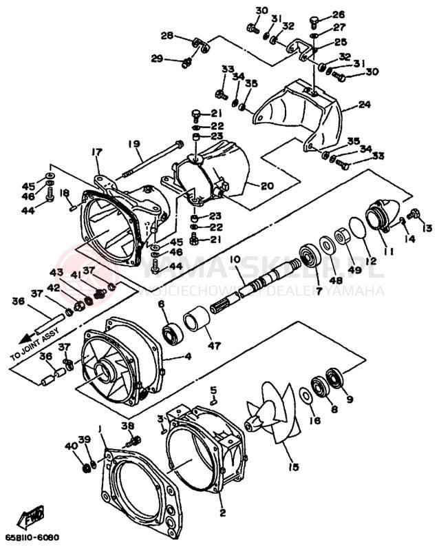 Schemat "JET UNIT" do Yamaha EXCITER 270 EXT1200X