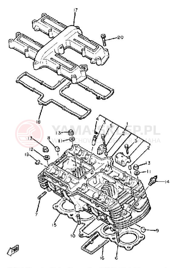 Schemat "głowica" do Yamaha XJ650 XJ650H