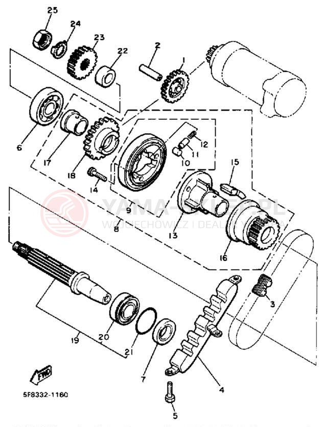 Schemat "rozrusznik" do Yamaha FZ600T/FZ600TC