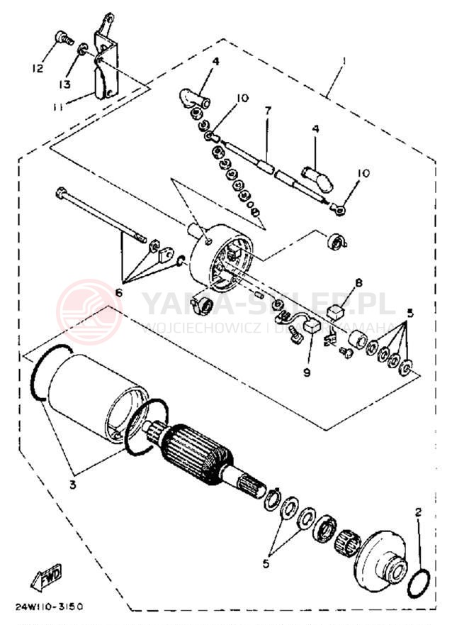 Schemat "rozrusznik" do Yamaha YTM200EL