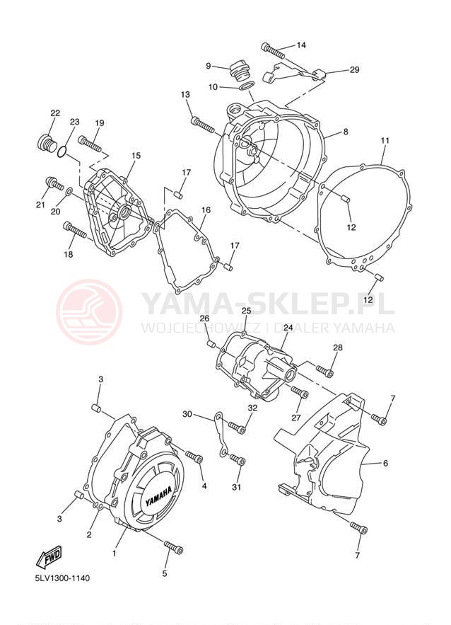 Schemat "Pokrywa silnika" do Yamaha FZ-1 FZS1S/FZS1SC