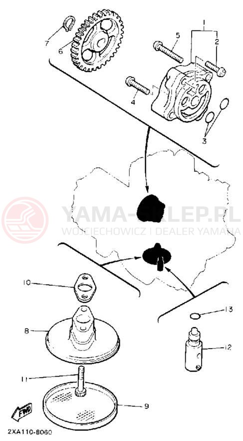 Schemat "Pompa olejowa" do Yamaha RADIAN YX600UC/YX600U