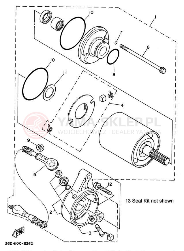 Schemat "rozrusznik" do Yamaha WARRIOR YFM350XH