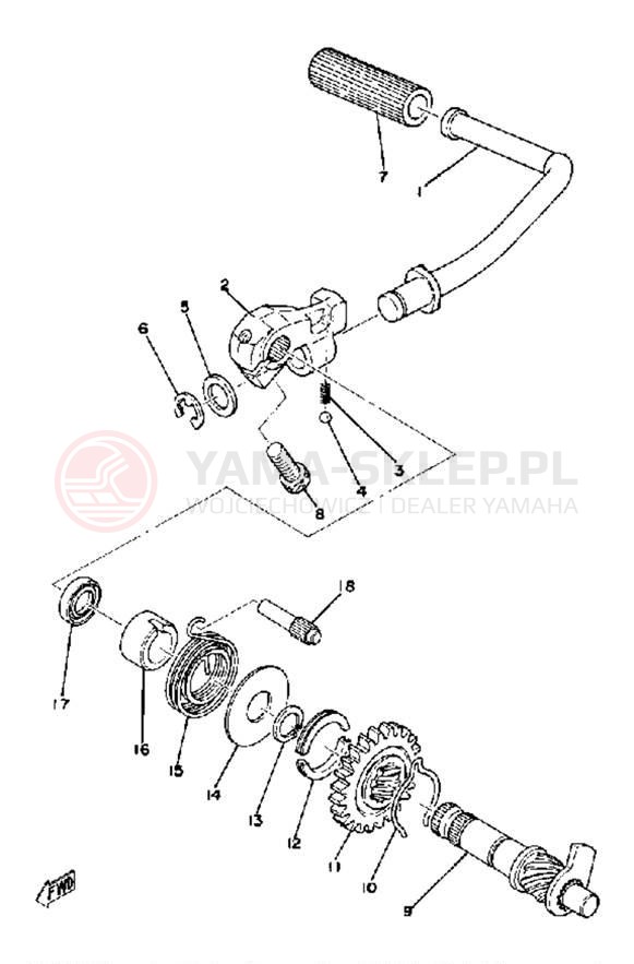 Schemat "kopniak" do Yamaha MX100F