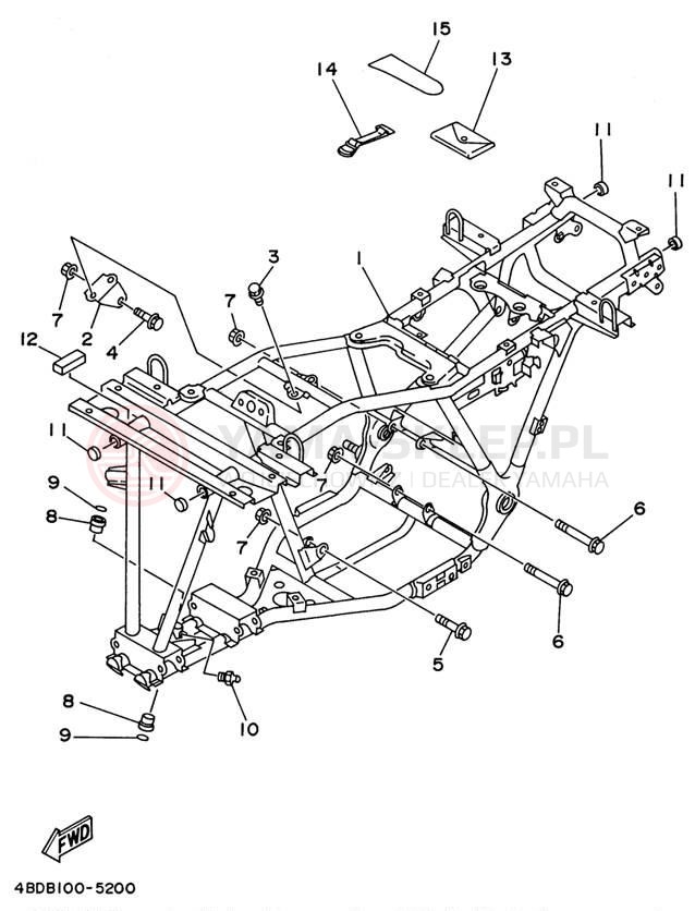 Schemat "rama" do Yamaha YFB250H_MN/YFB250UH_M