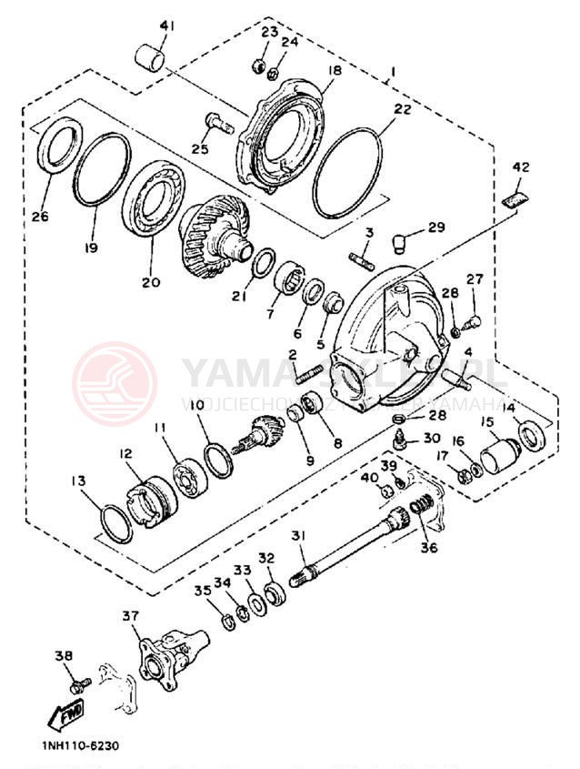 Schemat "Wał napędowy" do Yamaha MAXIM XJ700S/XJ700SC
