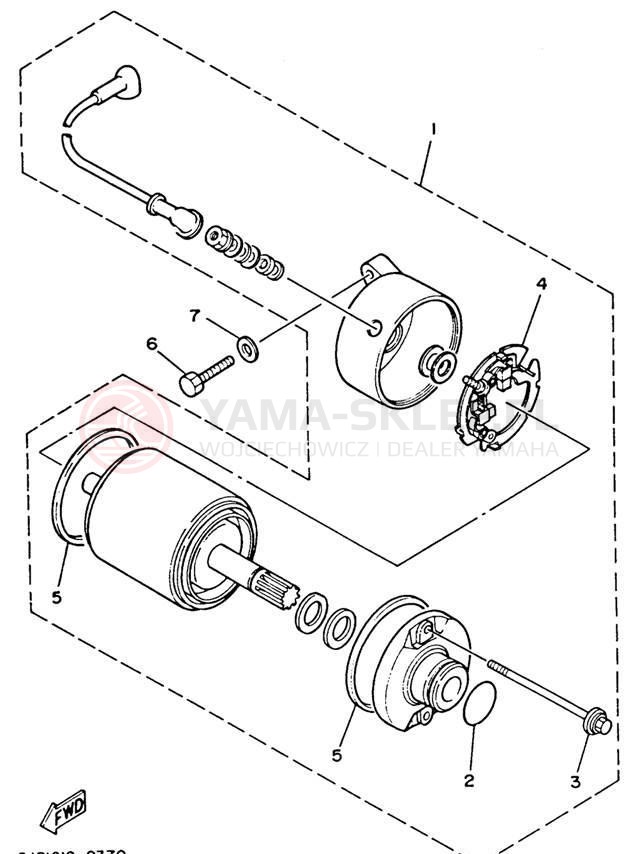 Schemat "rozrusznik" do Yamaha VIRAGO 535 XV535E/XV535EC
