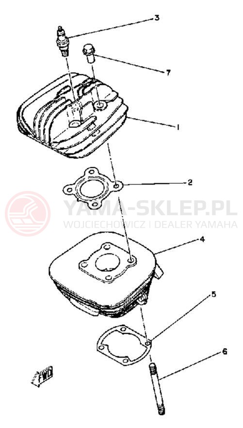 Schemat "głowica" do Yamaha YZ60K