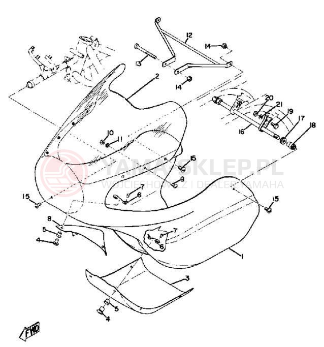 Schemat "Owiewki" do Yamaha TR2 TR2B TR2