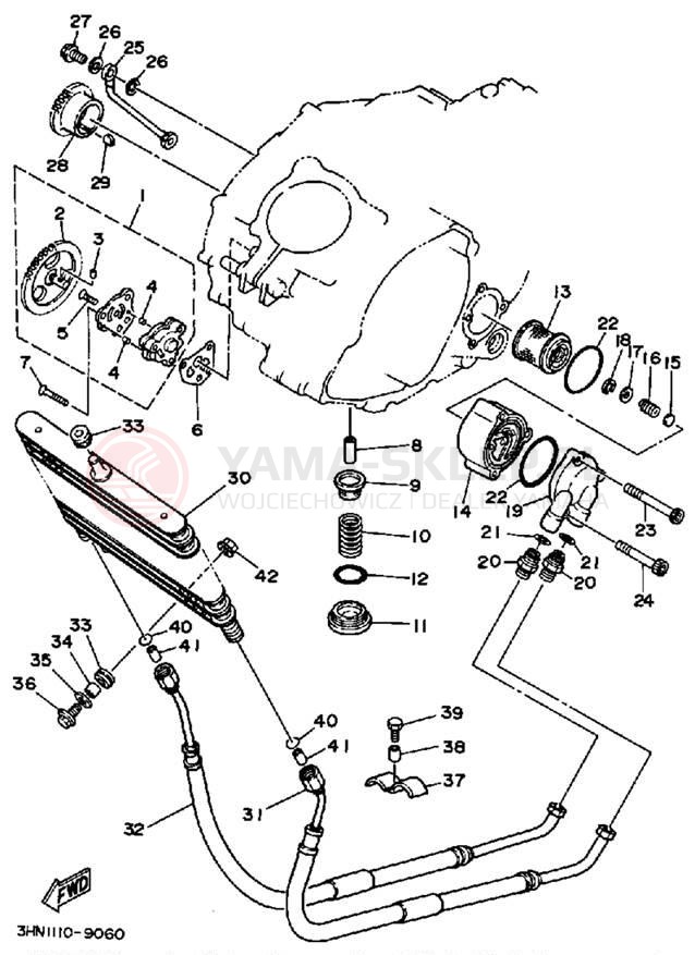 Schemat "Pompa olejowa" do Yamaha BIG BEAR 4WD YFM350FWW