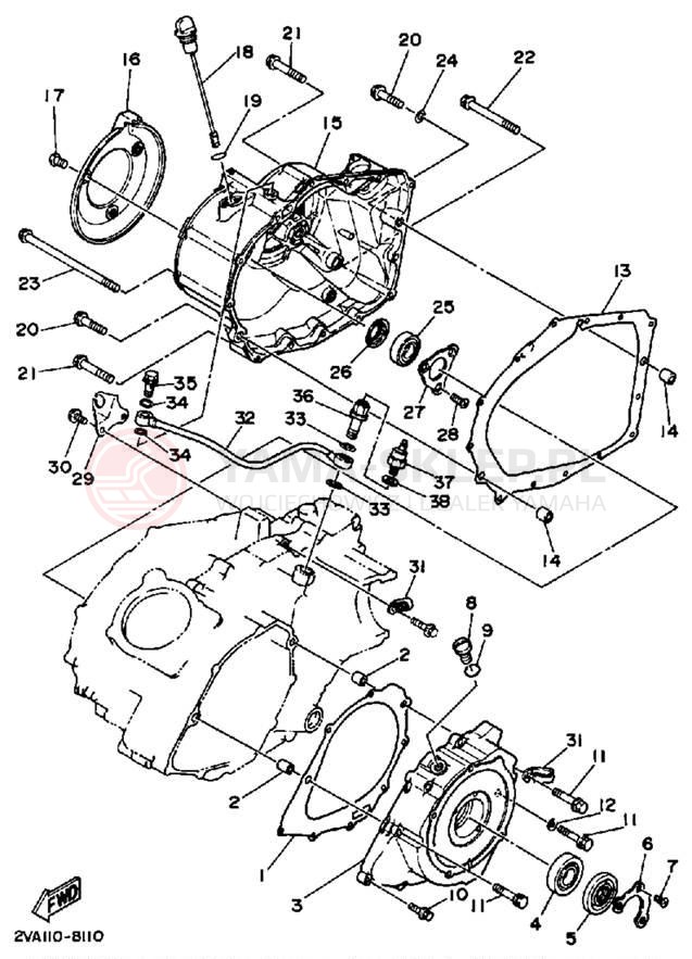 Schemat "Pokrywa silnika" do Yamaha MOTO-4 YFM350ERU