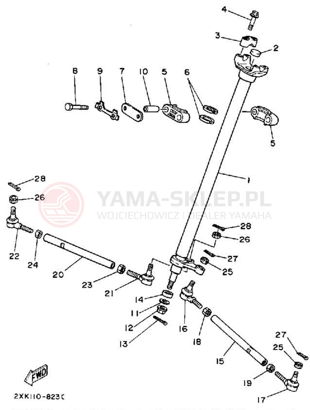 Schemat "Półki zawieszenia" do Yamaha WARRIOR YFM350XD_M