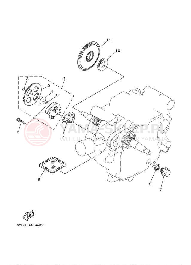 Schemat "Pompa olejowa" do Yamaha TTR90 TTR90M/TTR90MC
