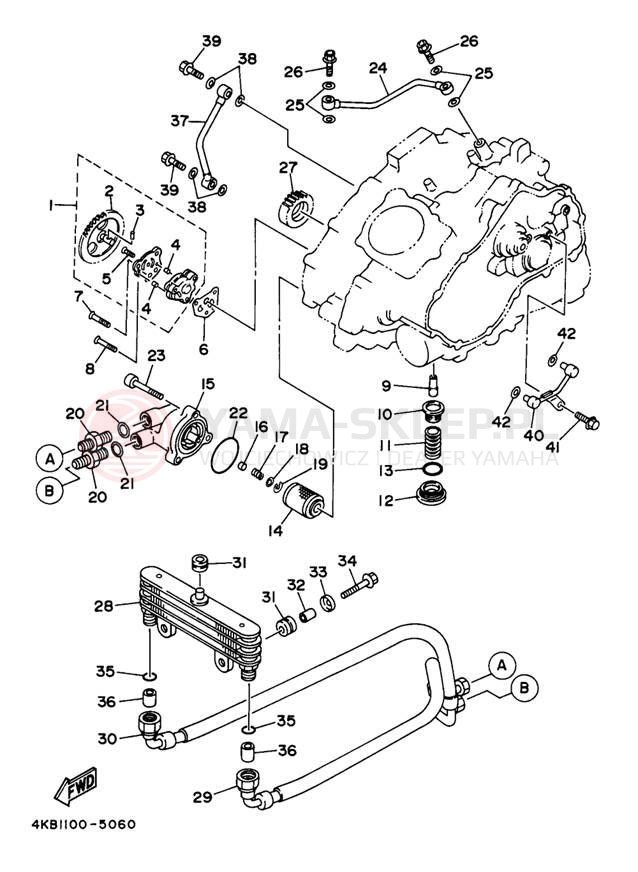 Schemat "Pompa olejowa" do Yamaha WOLVERINE YFM35FXJ