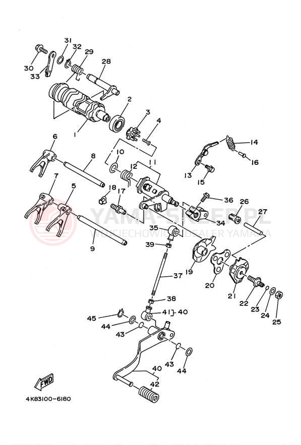 Schemat "Wodziki, automat" do Yamaha WOLVERINE 4WD YFM350FXH