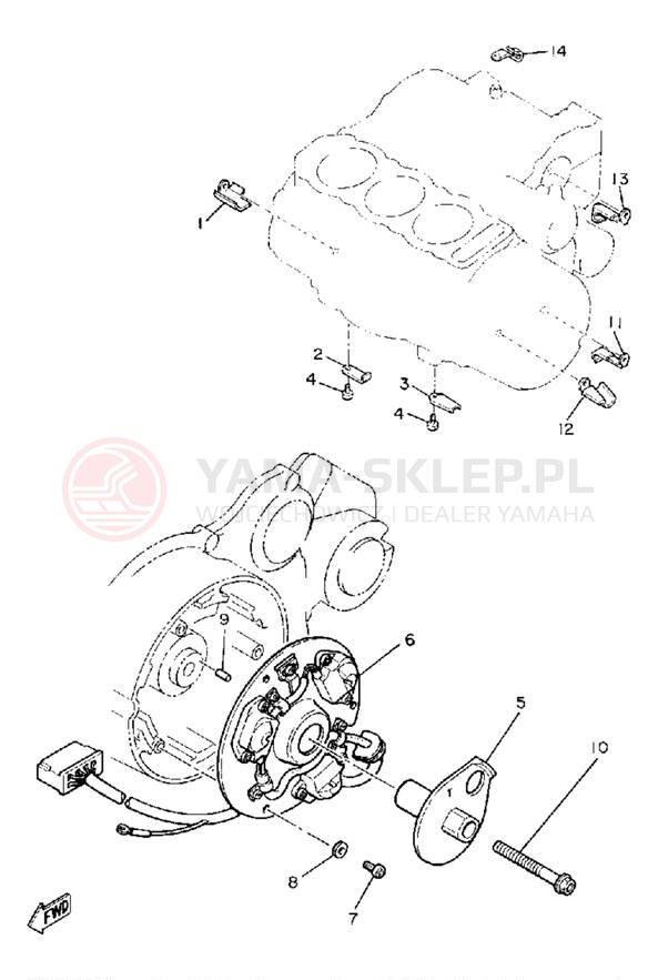 Schemat "Układ zapłonowy" do Yamaha XS850H
