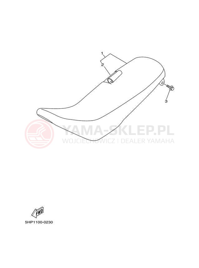 Schemat "siedzenie" do Yamaha TT-R125E TTR125ET/TTR125LET