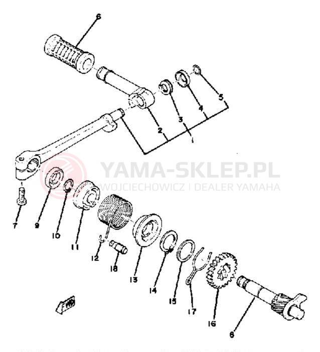 Schemat "kopniak" do Yamaha GTMXC/GT80C