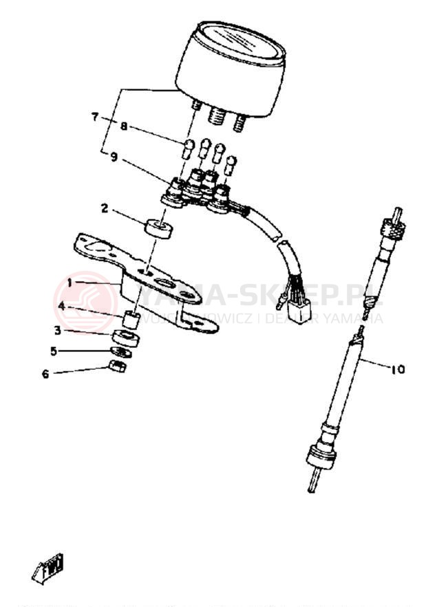Schemat "licznik" do Yamaha DT80J