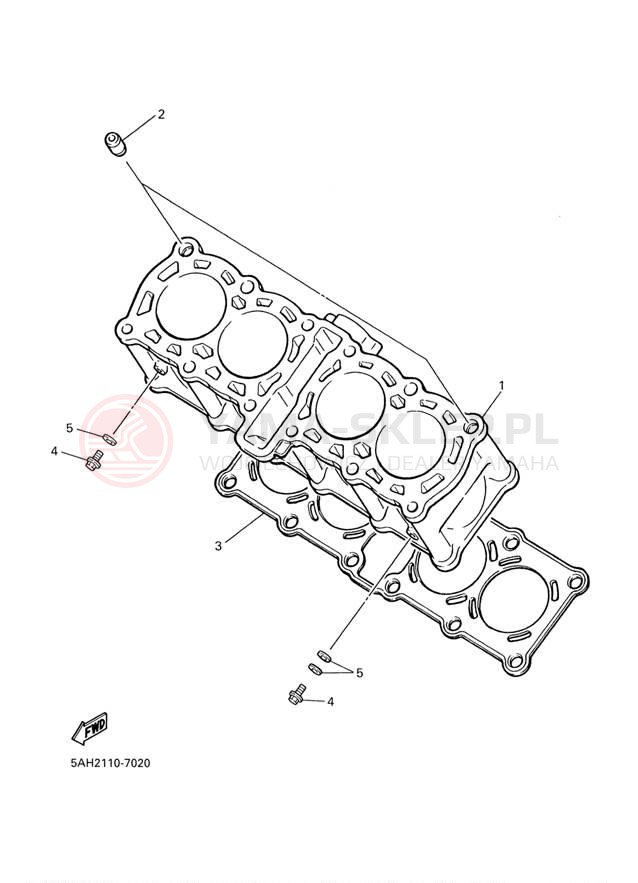 Schemat "cylinder" do Yamaha YZF600R YZF600RM/YZF600RMC