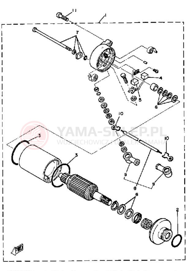 Schemat "rozrusznik" do Yamaha SR185H