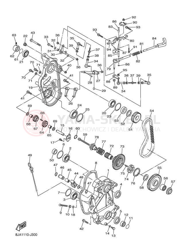 Schemat "Układ napędowy" do Yamaha APEX XTX RX10PXTDB/RX10PXTDW