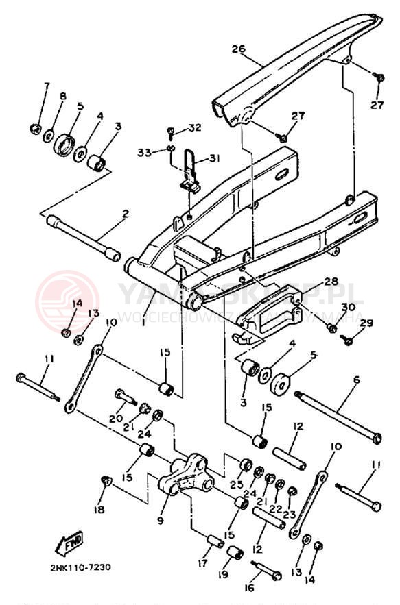 Schemat "wahacz" do Yamaha FZR750RT