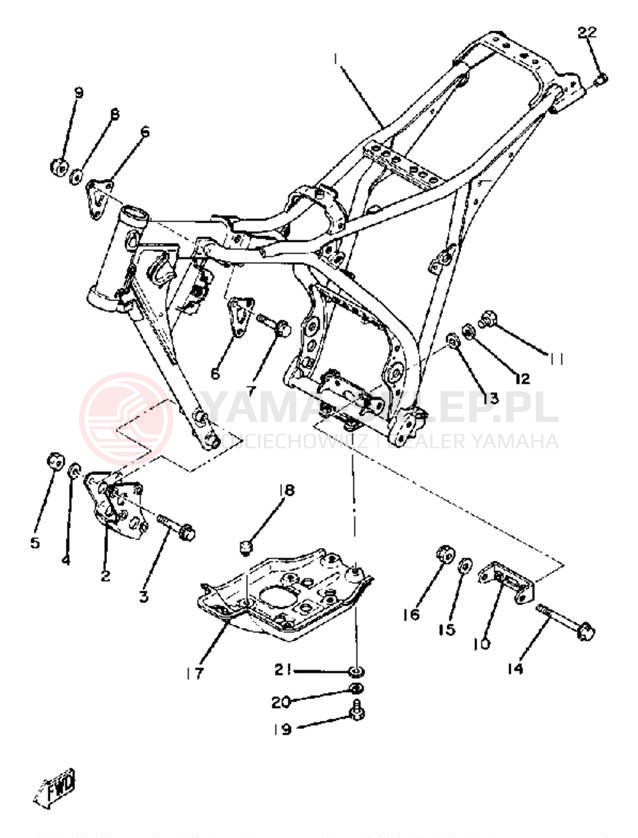 Schemat "rama" do Yamaha XT250H