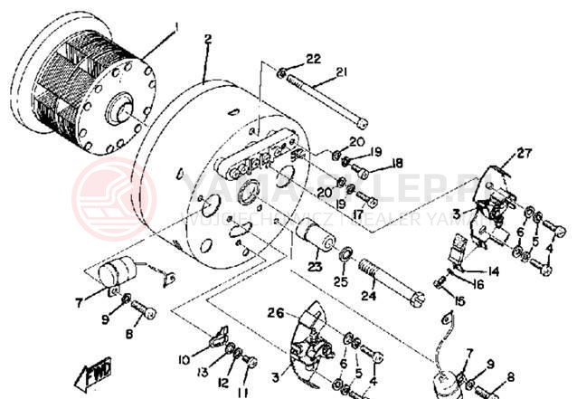 Schemat "Układ zapłonowy" do Yamaha HS1