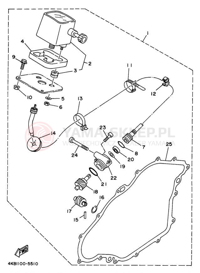 Schemat "licznik" do Yamaha WOLVERIINE YFM35FXJ_M