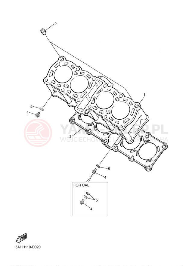 Schemat "cylinder" do Yamaha YZF600R YZF600RT/YZF600RTC