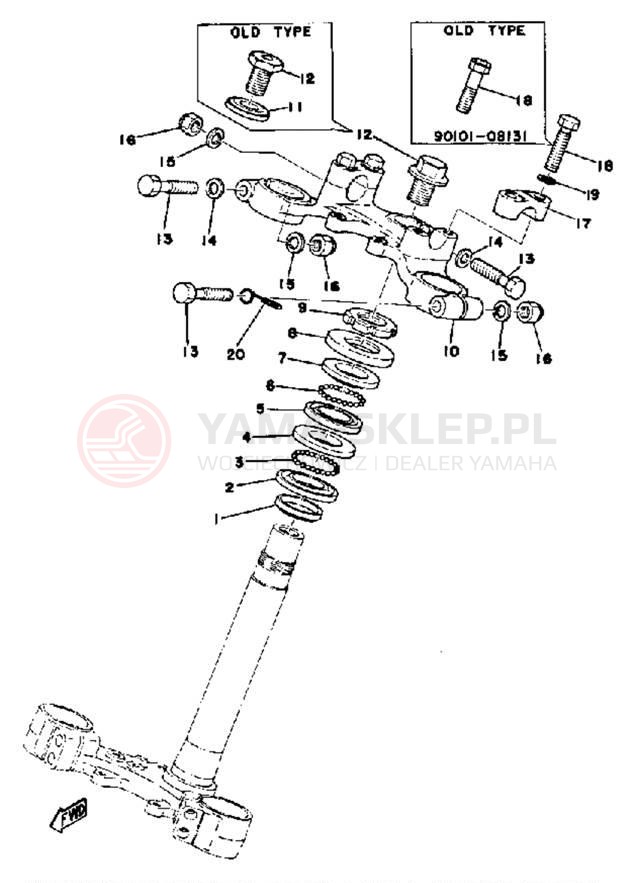 Schemat "Półki zawieszenia" do Yamaha DT250C/DT400C