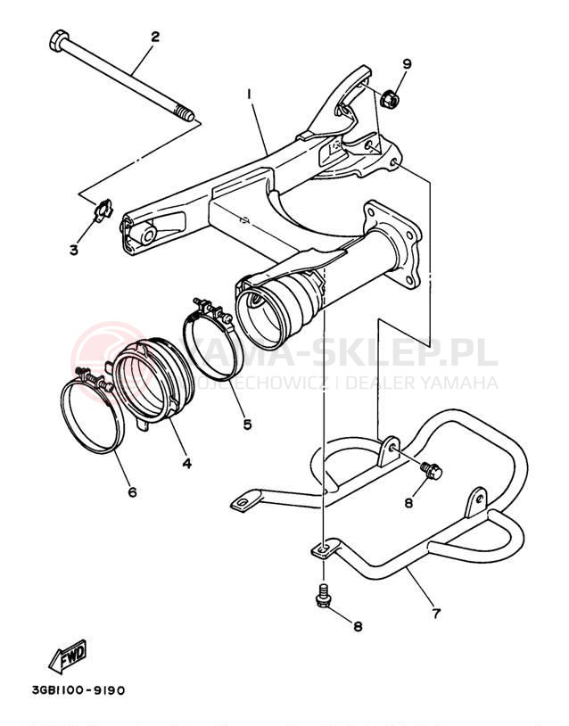 Schemat "wahacz" do Yamaha BADGER YFM80J
