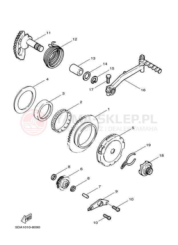 Schemat "rozrusznik" do Yamaha ZUMA YW50T