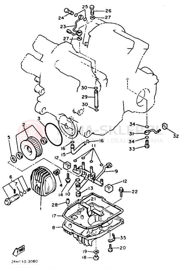 Schemat "Filtr oleju" do Yamaha XVZ12TK