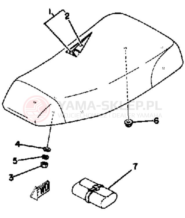 Schemat "siedzenie" do Yamaha YT125G