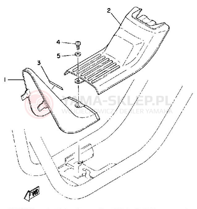 Schemat "Pokrywa boczna" do Yamaha LC50G