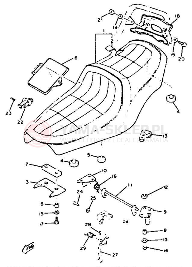 Schemat "siedzenie" do Yamaha XS650H