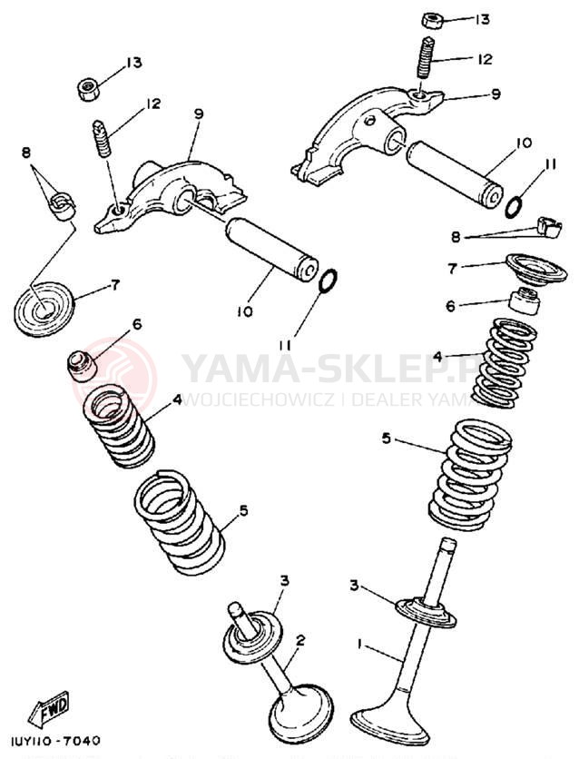 Schemat "zawory" do Yamaha BIG BEAR 4WD YFM350FWT