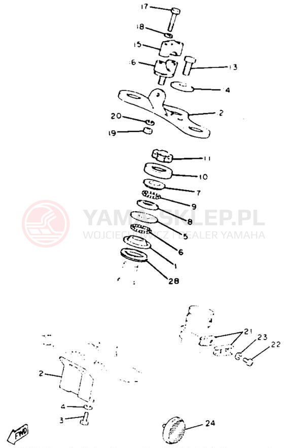 Schemat "Półki zawieszenia" do Yamaha Y-ZINGER PW80E
